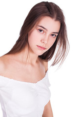 Naklejka premium Make up beauty. Portrait of a young beautiful woman