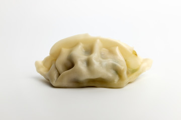 Pork dumpling on white background