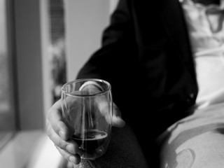 GLass of coffee in a hand