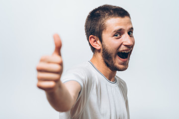 Fototapeta premium Man Showing Thumb Up