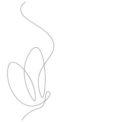 Butterfly fly one line drawing. Vector illustration.