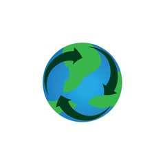 earth logo design template. save globe logo vector icon