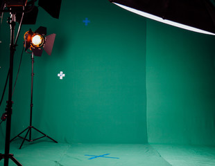 Photo Studio for the filming of chroma key