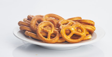 salted cookies on plate