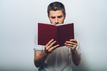 Naklejka premium The man with a book