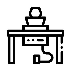 electric pottery wheel icon vector. electric pottery wheel sign. isolated contour symbol illustration