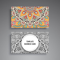 Business Card. Vintage decorative elements