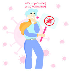 let's stop coronavirus design vetcor