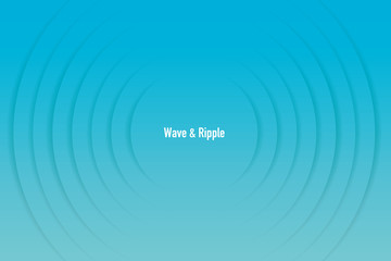 Vector illustration of radio wave and ripple(water)
