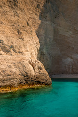 Beautiful turquoise water off of White Beach on Zakynthos