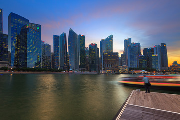 Naklejka premium Singapour Marina Bay 2