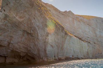 Epic early morning sun on the cliffs near Porto Vromi Maries