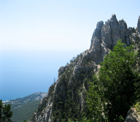Stunning views of the coast from the top of the mountain