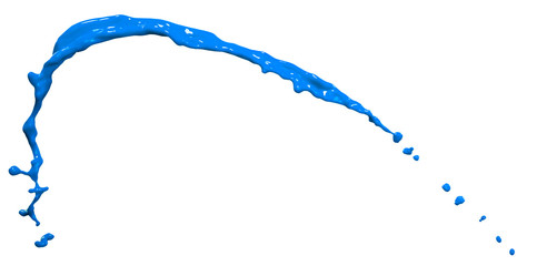 blue paint splash isolated on white background