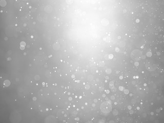 White and gray  bokeh background.Abstract blur background. White bubbles on a black background.