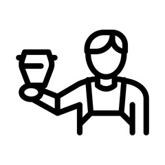 ready-made potter icon vector. ready-made potter sign. isolated contour symbol illustration