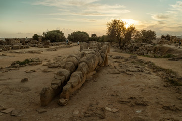 titan old sculpture in a temple valley in Agrigento © Timur F.M.
