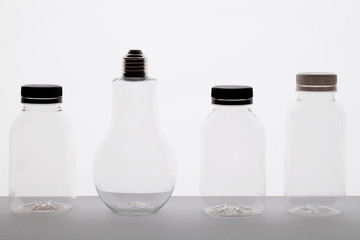 clean, empty plastic bottles