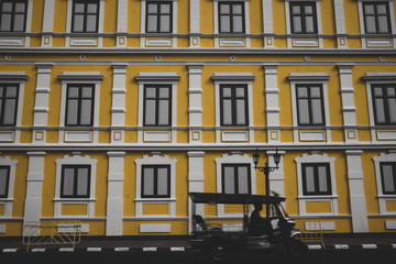 Obraz na płótnie Canvas Old building architecture of the exterior facade of Ministry of Defence Thailand