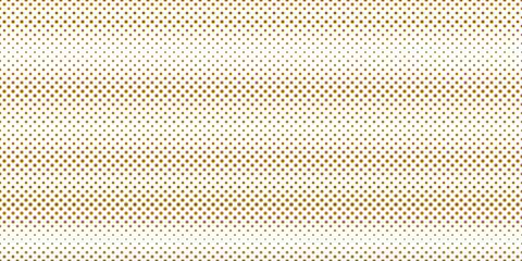 Seamless texture. Dots randomly. Gold and white graphic with a halftone effect.