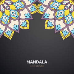 luxury mandala dark design background