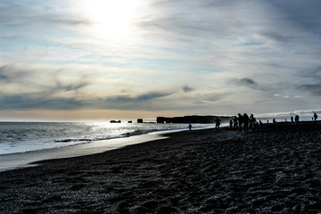 Reynisfjara, black-sand beach found on the South Coast of Iceland