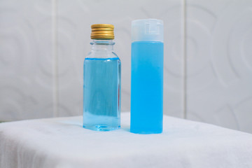 Alcohol gel and alcohol base  hand-washing. Preventive measures against coronavirus ( Sars-CoV-2, Covid-19) infection with antibacterial hand sanitizer gel for anti Bacteria and virus.