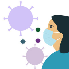 corona virus in china, design template