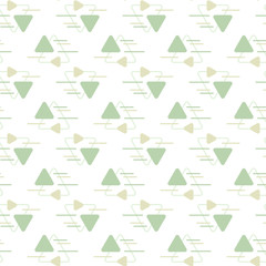 Geometric seamless pattern triangles. Abstract geometric background. Vector illustration. Monochrome repeating texture. Elegant ornament green triangle. Modern design paper, wallpaper, textile, cover.