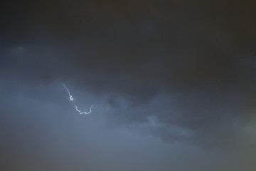Lightning: lightning bolt, isolated against black ground.