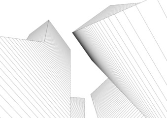 Obraz na płótnie Canvas abstract architecture geometric background 3d illustration