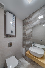 Interior of the apartment in a contemporary style. Bathroom