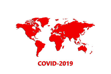 Map of pandemia spread Coronavirus.Virus Covid -19. Epidemic outbreaks worldwide. Vector illustration.
