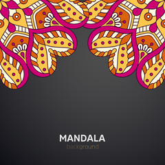 luxury mandala dark design background