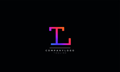 TL LT T L Letter Logo Alphabet Design Template Vector