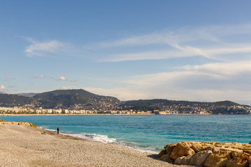 beach and sea in nice france