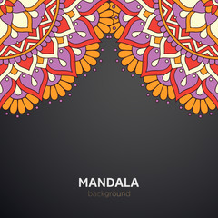 luxury mandala dark design background