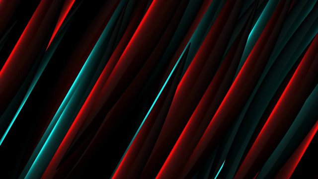 Sci-fi blue and red neon lines abstract hi-tech motion background. Seamless looping. Video animation Ultra HD 4K 3840x2160
