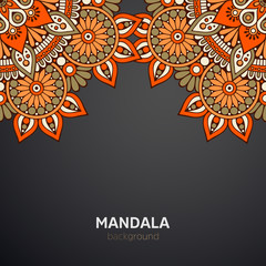 luxury mandala dark design background