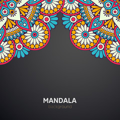 luxury mandala dark design background