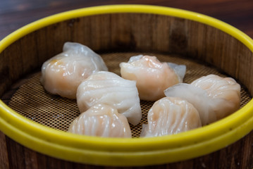 Fototapeta na wymiar Traditional Cantonese Food Shrimp Dumplings