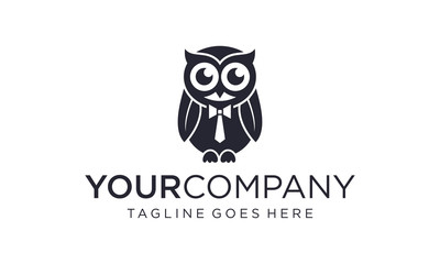Simple and creative owl logo design vector	