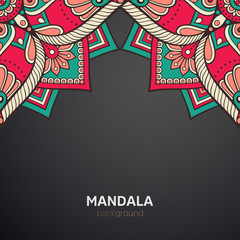 luxury mandala dark design background