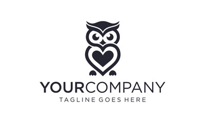 Simple and creative owl logo design vector	