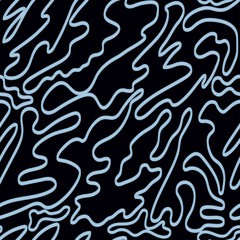 Tangled white lines seamless pattern on dark background. A universal background for your cards, flyers, web pages, and more.