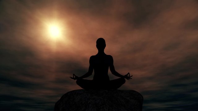 An abstract concept of remaining calm in front of doom and gloom.