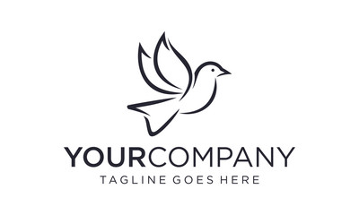 Simple and creative bird logo design vector editable