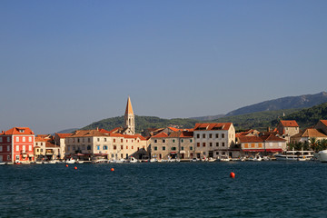 Old harbour in Stari Grad on Hvar Island, Croatia