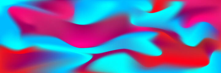 Futuristischer, abstrakter Hintergrund. Pink, blau und rot, glühende Wellen	