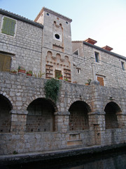 Fototapeta na wymiar Tvrdalj Castle in Stari Grad, Hvar island, Croatia